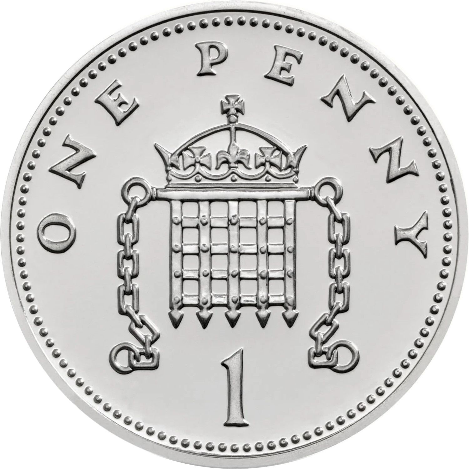 Elizabeth II 5th portrait; Portcullis, Silver