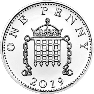 Elizabeth II 5th portrait; Portcullis, Silver