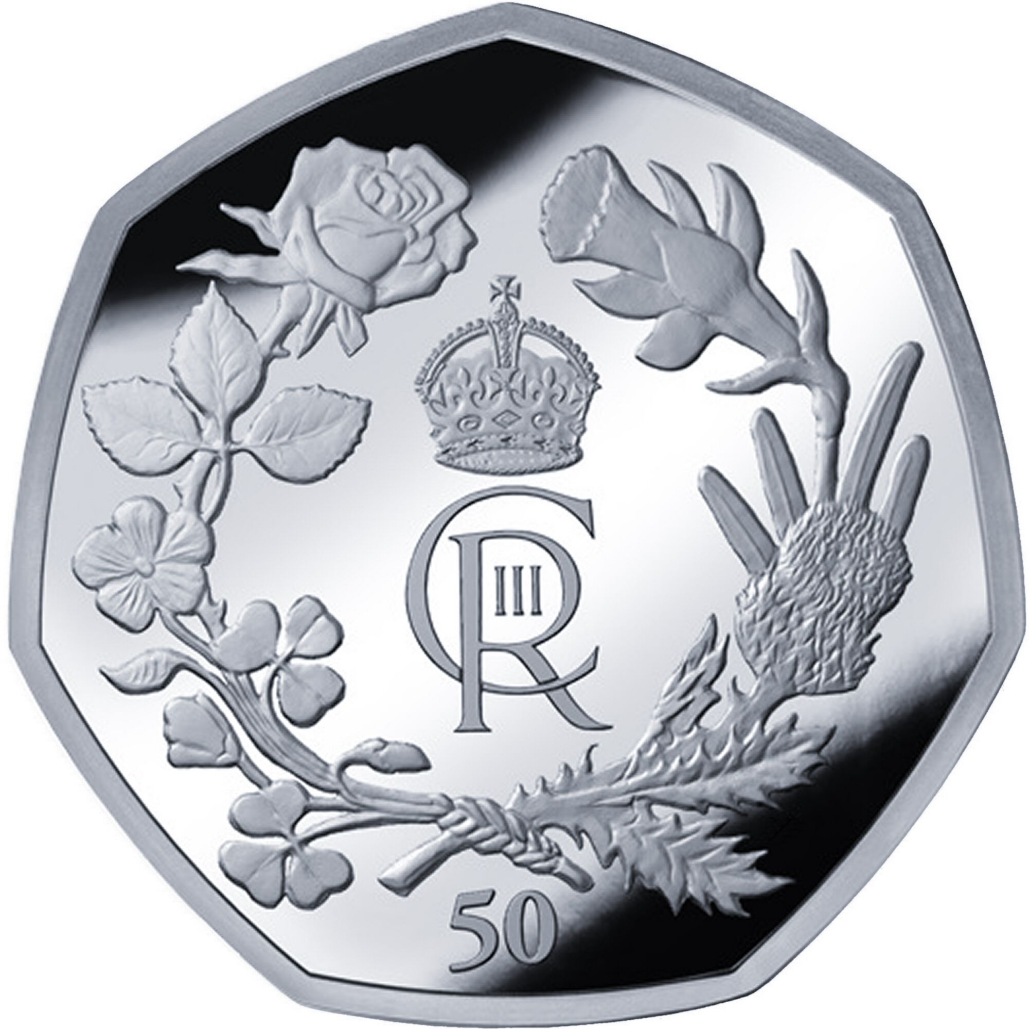 Charles III Royal cypher; Silver