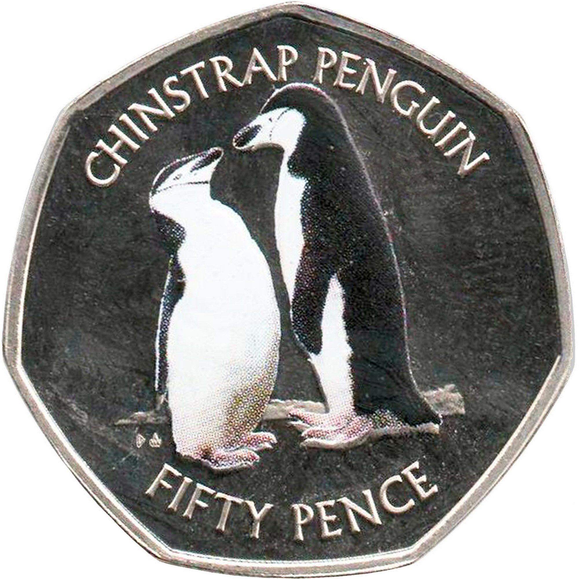 Elizabeth II Chinstrap penguin; Coloured