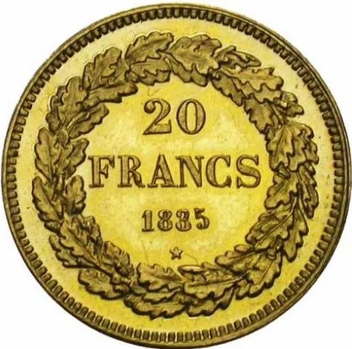 1838 Belgium Léopold I 20 Francs (Morin A8)