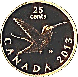 2013 Canada Elizabeth II Hummingbird 25 Cents Proof