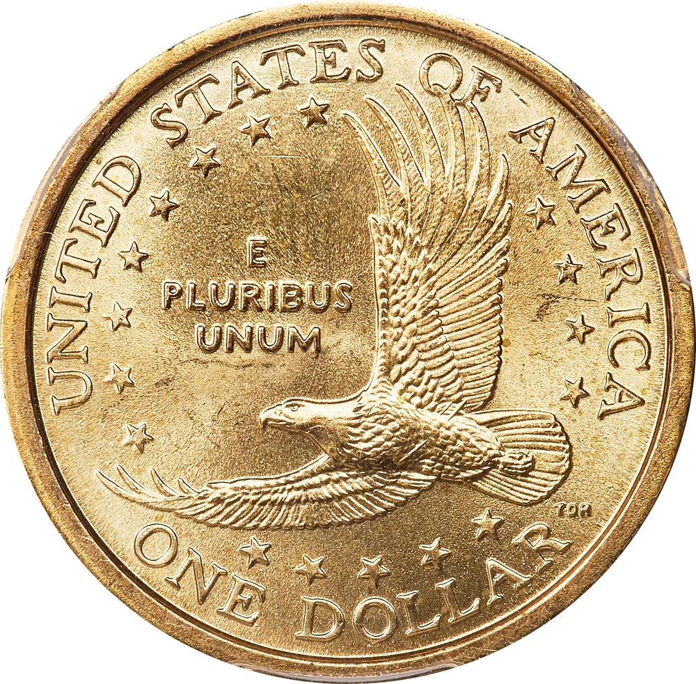 2000-P US 1 Dollar "Sacagawea Dollar" (Variety 1: Reverse of…)