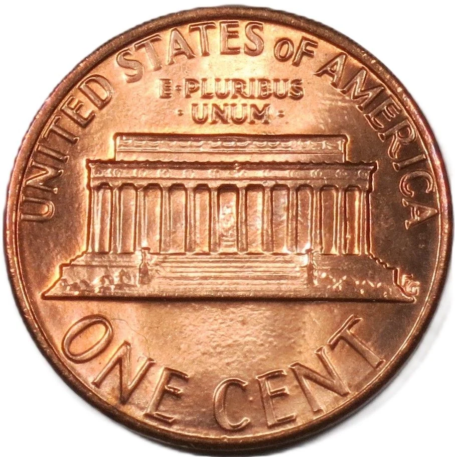 1 Cent "Lincoln Memorial Cent" copper plated zinc
