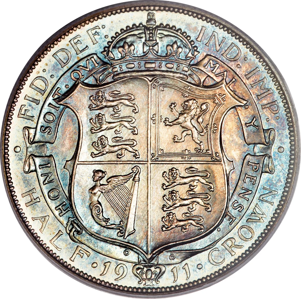 George V 1st type Half Crown 1911 – reverse