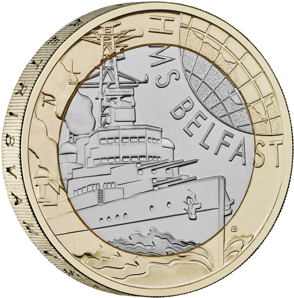 HMS Belfast £2 2025 BU